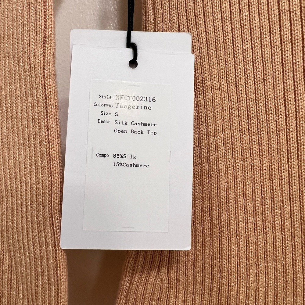 NWT NAADAM Silk / Cashmere Blend Open Back Mockneck - Picture 10 of 10